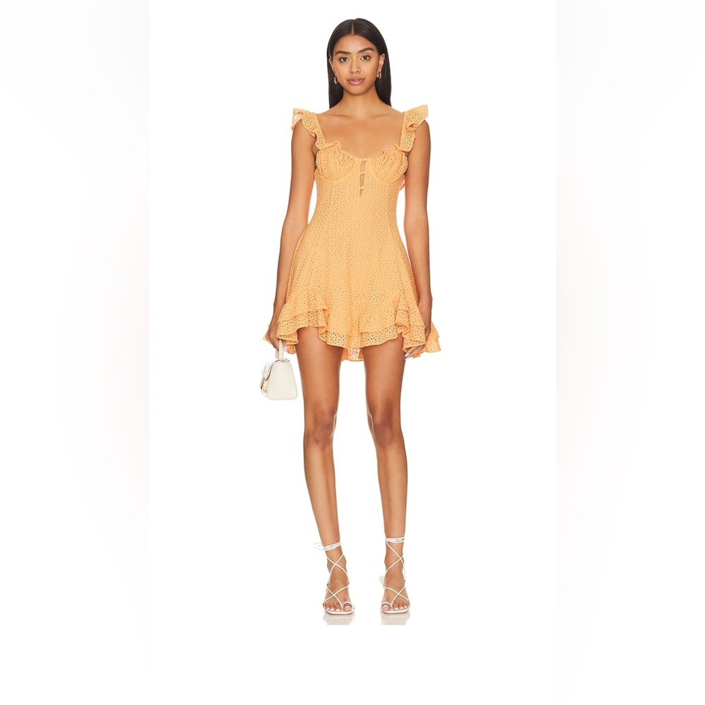 Camila Coelho Cecilie Mini Dress in peach
